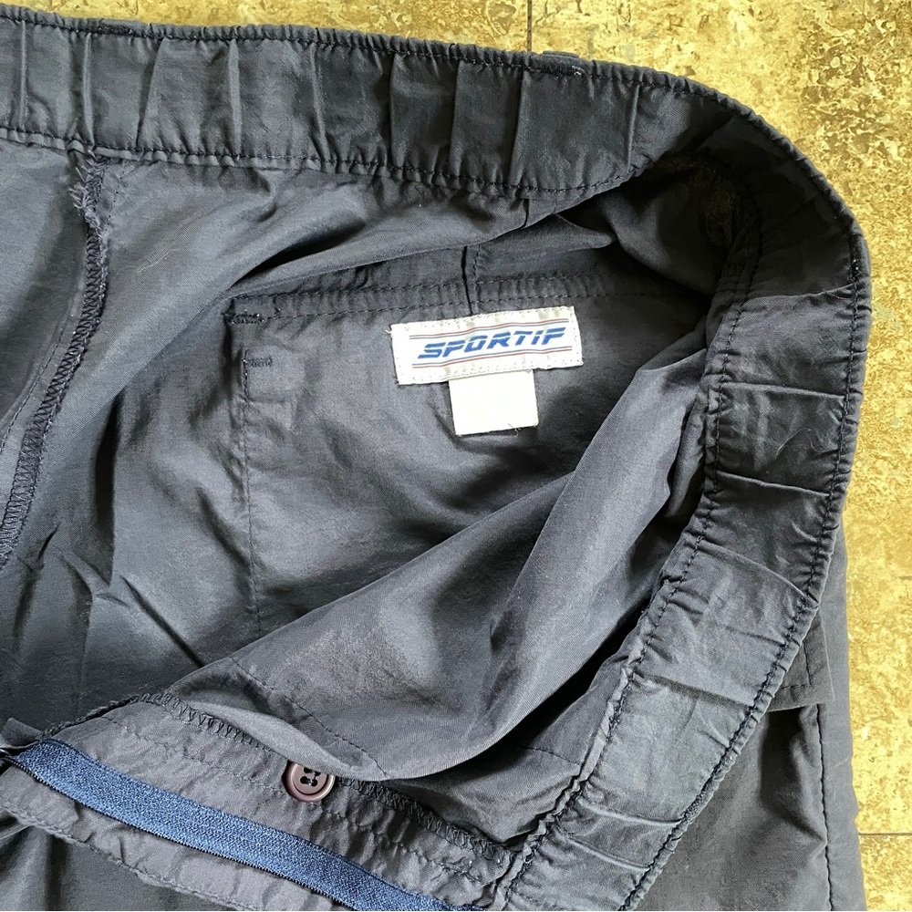 Vintage Sportif navy baggy lightweight nylon zip off convertible hiking pants - Picture 2 of 8